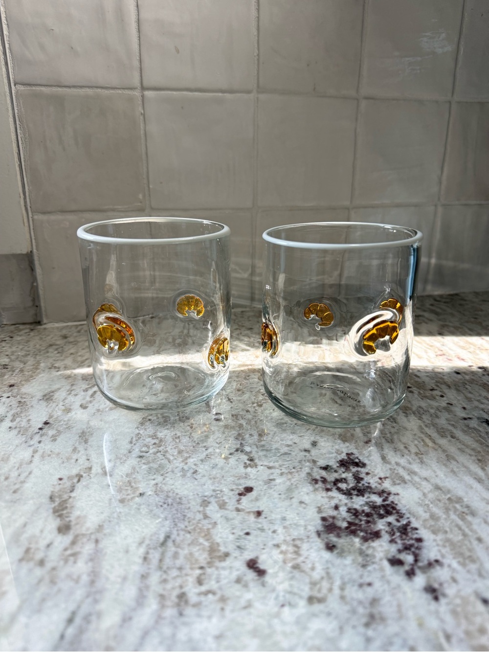 Anthropologie Croissant Icon Glass Set